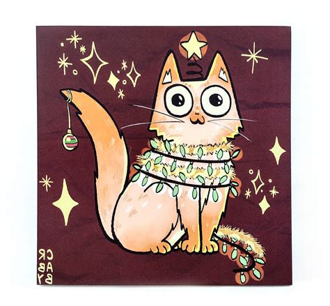 "Christmas Kitty" print by Miss Crabby Abby - Columbia College Chicago
