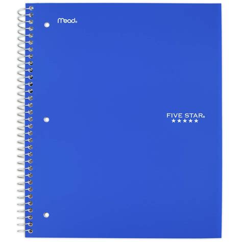 Five Star Wirebound Notebook, 1-Subject, 100-Count, Wide Rule, Royal ...