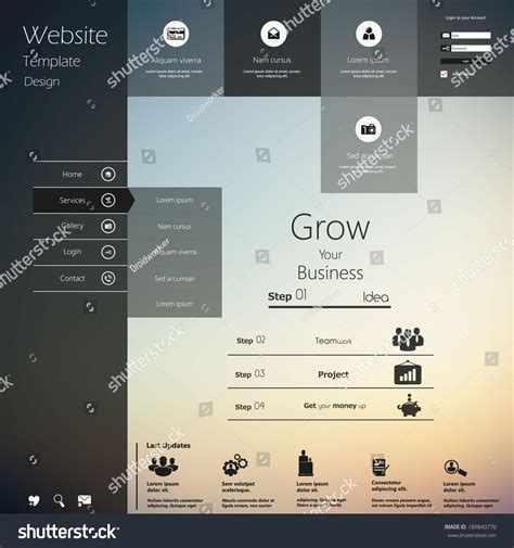 Image result for User Main Menu Web Design