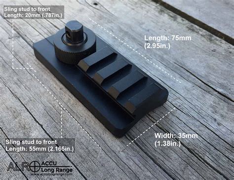 Sling stud Picatinny rail - ACCU Long Range great for QD bipods