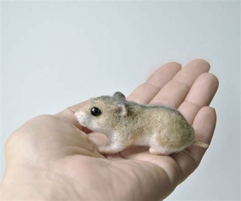 Chinese dwarf hamster needle felted hamster handmade realistic animal ...