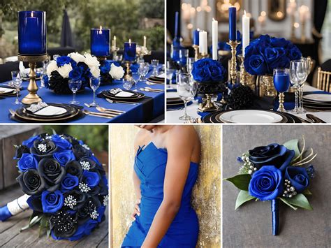 Royal Blue Wedding Color Ideas With Black Wedding Accents