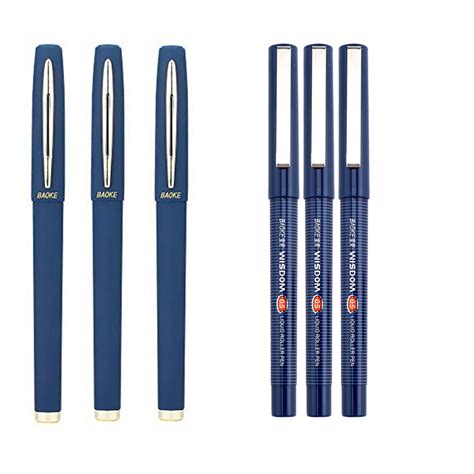 Baoke 1.0 mm Smooth Gel Pen (Blue) -3 Pen Set + Free 3 Blue Baoke ...