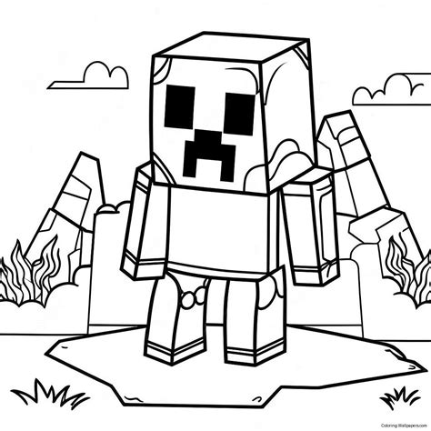 Minecraft Creeper Coloring Page (15300-12043)