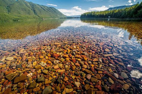 rocks, Nature, Montana, water, 1080P, Lake McDonald, glacier, mcdonald ...