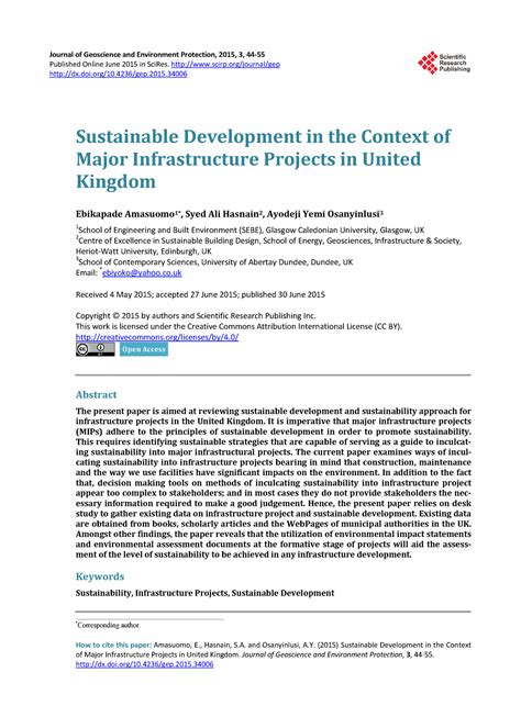 Sustainable Development in the Context of Major In - Journal of ...