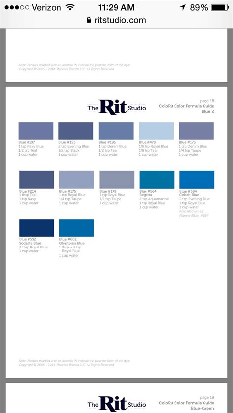Image result for Rit Dye Color Chart