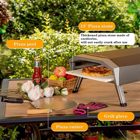 Outdoor Gas Grill Pizza Oven Portable Propane BBQ Oven Food Grade SS ...