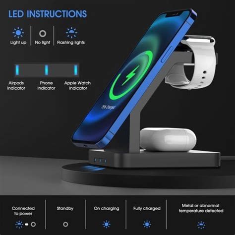 eller sante ® 3IN1 23W Magnetic Wireless Mag-Safe Charger Dock Station ...