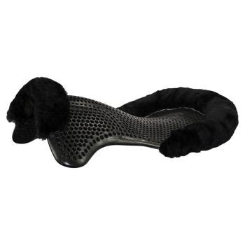 Acavallo Gel Pad 3-in-1 vorne erhöht mit Rand aus Lammfellimitat (Eco ...