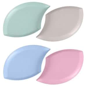 Buy CEPLO Wheat Straw Dinner Plates, Petal-Shaped,Unbreakable ...