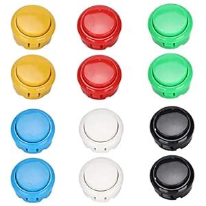 Hilitand 12pcs Arcade Joystick Buttons DIY Kit Arcade Joystick 30mm ...