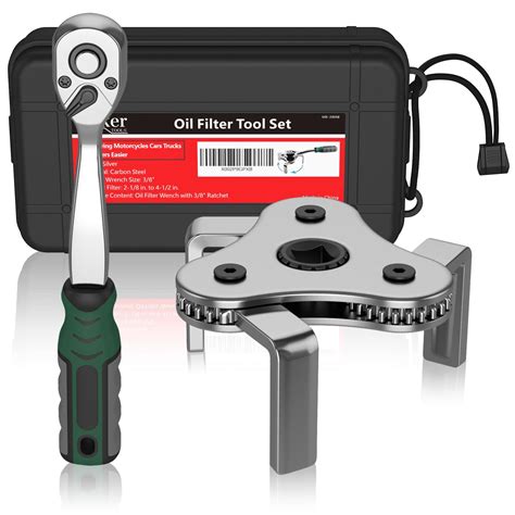 Buy MokerUniversal Oil Filter Wrench - Adjustable 3 Jaw Oil Filter ...