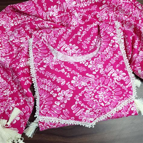 Set 53- 24th Nov -Classy pink beautiful printed Linen cordset - pearl ...