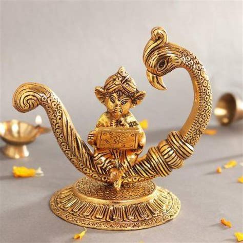 Marwari Arts Lord Ganesh Idol Working On Laptop Statue Showpiece ...