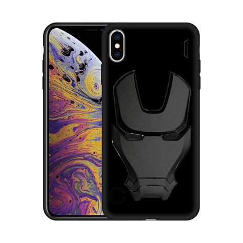 Case Creation 3D Feel Avengers Logo mask Soft Rugged Grip Silicone Iron ...