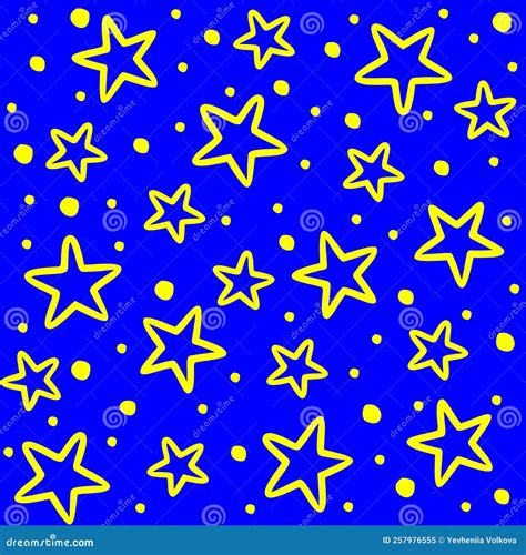 Blue Yellow Star Background