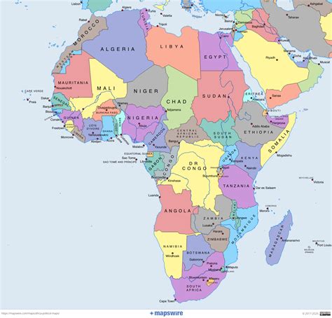 Political Map Of Africa Countries