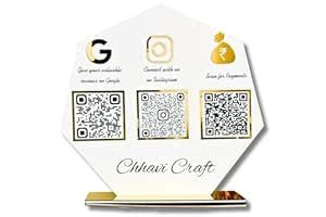 Chhavi Craft Personalized Social Media QR code Stand for Instagram ...