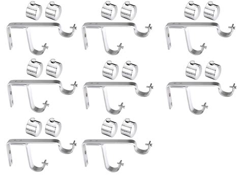 Buy A & Y Traders Strong Double SS Chrome Finish Brackets and Round ...