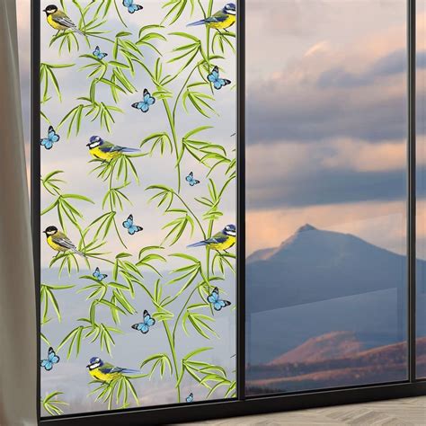 Buy CVANU Printed Privacy Window Frosted Vinyl Sheets Glass Film ...
