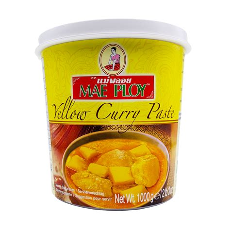 Thai Yellow Curry Paste 1kg Large Tub by Mae Ploy – Thai Food Online ...