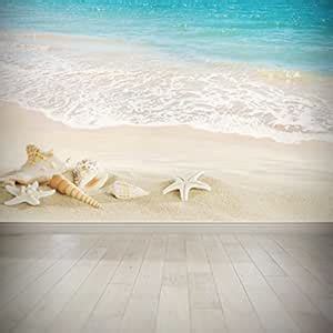NISH! 3D Beach Wall Mural Wallpaper #031 (Textured Paper Wall Covering ...