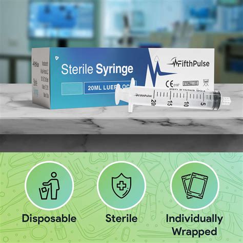 Snapklik.com : 20 Ml Syringe Without Needle - 5 Pack Of Individually ...