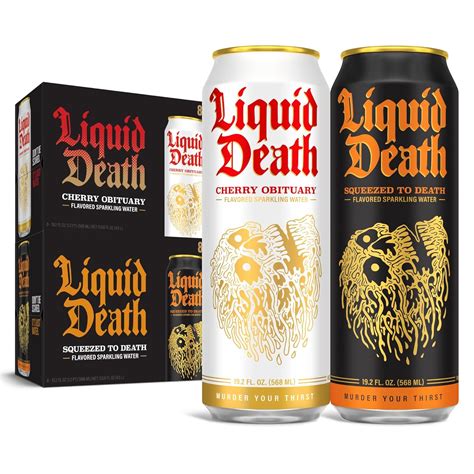 Amazon.com: Liquid Death Sparkling Water - Squeezed to Death & Cherry ...