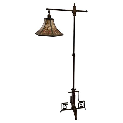 Antique Forged Iron Floor Lamp For Sale at 1stDibs | vintage cast iron ...