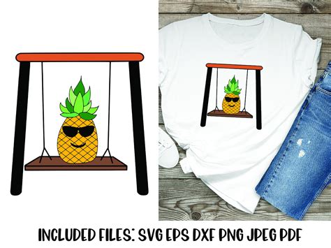 Swinging PIneapple SVG Graphic by Designs by Danielle FL · Creative Fabrica