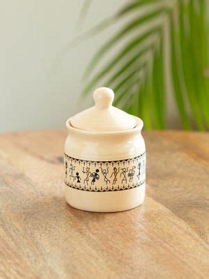 Buy ExclusiveLane Art Of Warli' Multi-Purpose Ceramic Pickle & Chutney ...