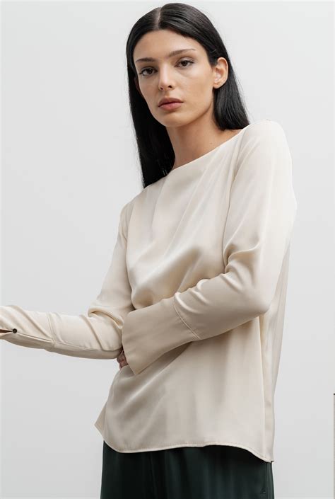 Kelly silk blouse cream