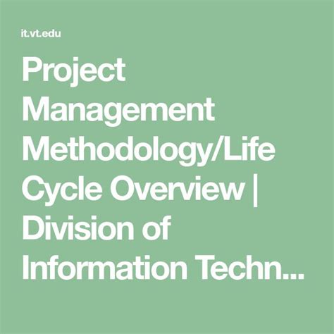 Project Life Cycle Methodology 的图像结果
