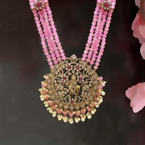 Krishna Design Temple Pendant - Custom made temple jewellery – Sneha ...