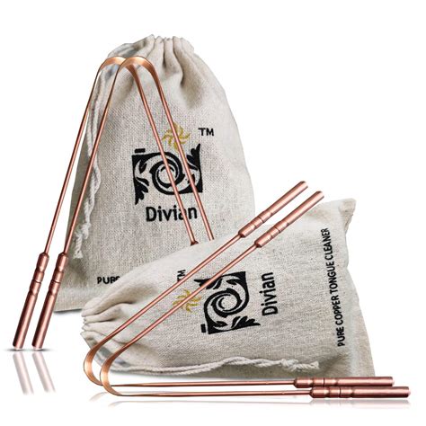 Oral Care Tongue Cleaner Copper Tongue Cleaner (Pack Of 4) 100% Pure ...