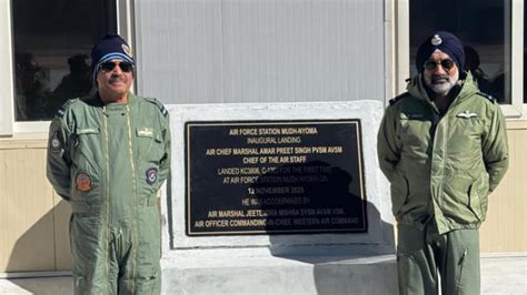 IAF Chief ACM AP Singh Makes Inaugural Landing at Nyoma Airbase