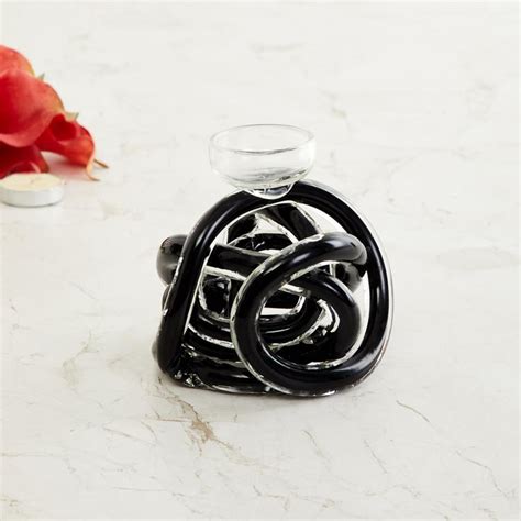 Buy Splendid Caden Glass Twisted T-Light Holder from Home Centre at ...