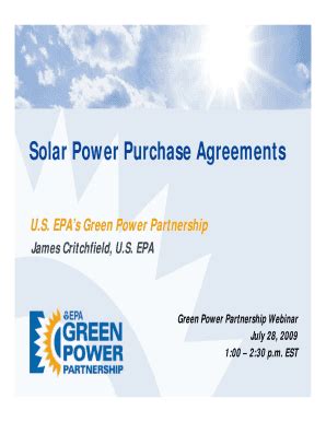 Solar Power Purchase Agreements Forms and Templates - Fillable ...