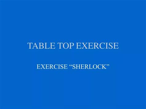 Image result for Table Top Exercise Samples