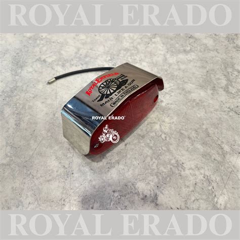 Royal Enfield g2 model vintage 1962 old model tail light shade in chro ...