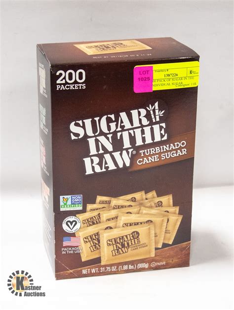 NEW 200 PACK OF SUGAR IN THE RAW INDIVIDUAL SUGAR