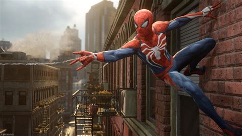 Spider-Man PS4 Swinging - HD Wallpaper
