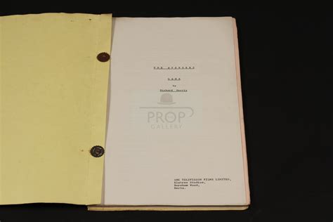 The Prop Gallery | Production used script - Game