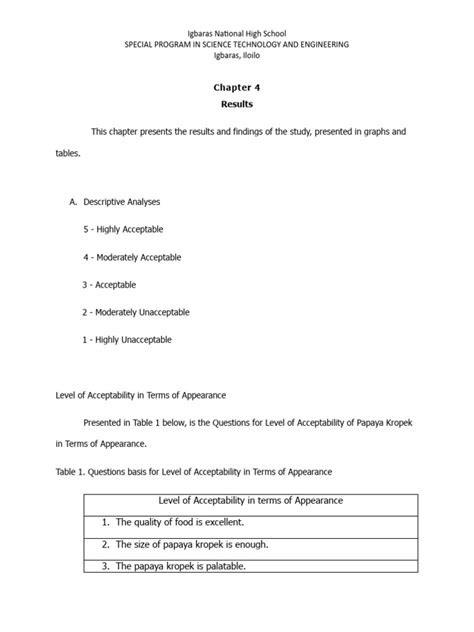 Image result for Chapter 4 Research Paper Example