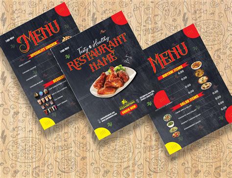 Food Menu Card Design 的图像结果
