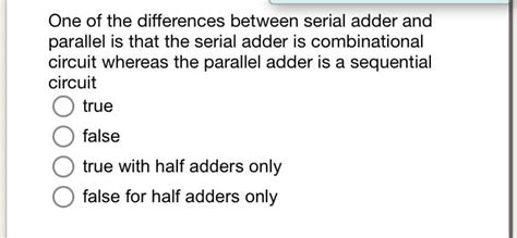 Image result for Serial Adder Vs. Parallel Adder