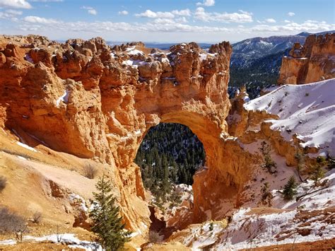 Red rock in the snow. Bryce canyon Utah. [4000x 3000] [OC] : r/EarthPorn