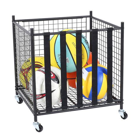 Buy Snail Sports Ball Storage Rolling Cart Lockable Sports Ball Storage ...