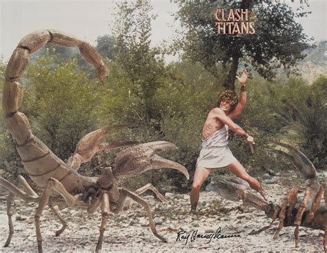 Clash of the Titans (1981), two oversized stills, US, signed by Ray ...